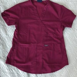Sanibel burgundy scrub top